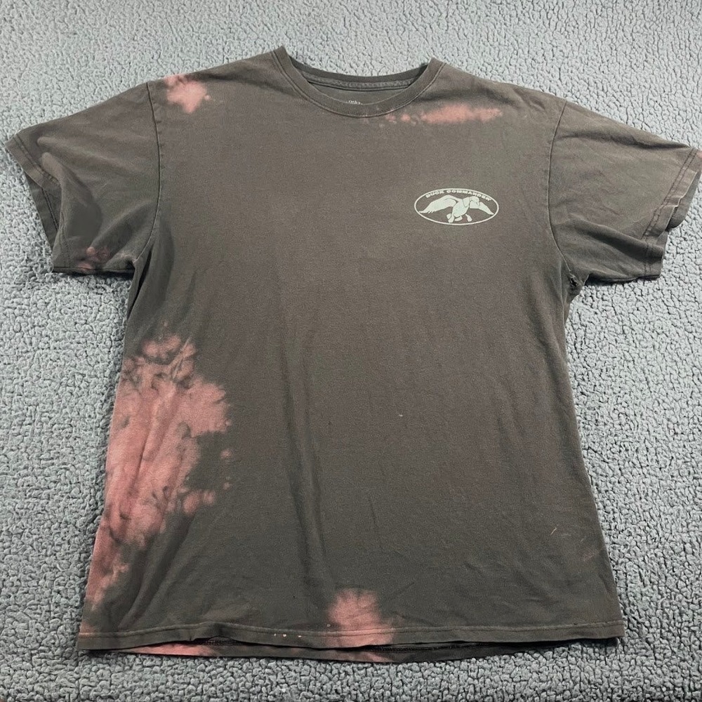Duck Commander Hey Uncle Si Bleach Tie Dye Distressed Graphic T-Shirt L